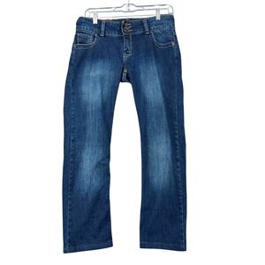 Guess Jeans‎ Women Dark Wash Triple Button Bootcut Denim Pants Size 40/31